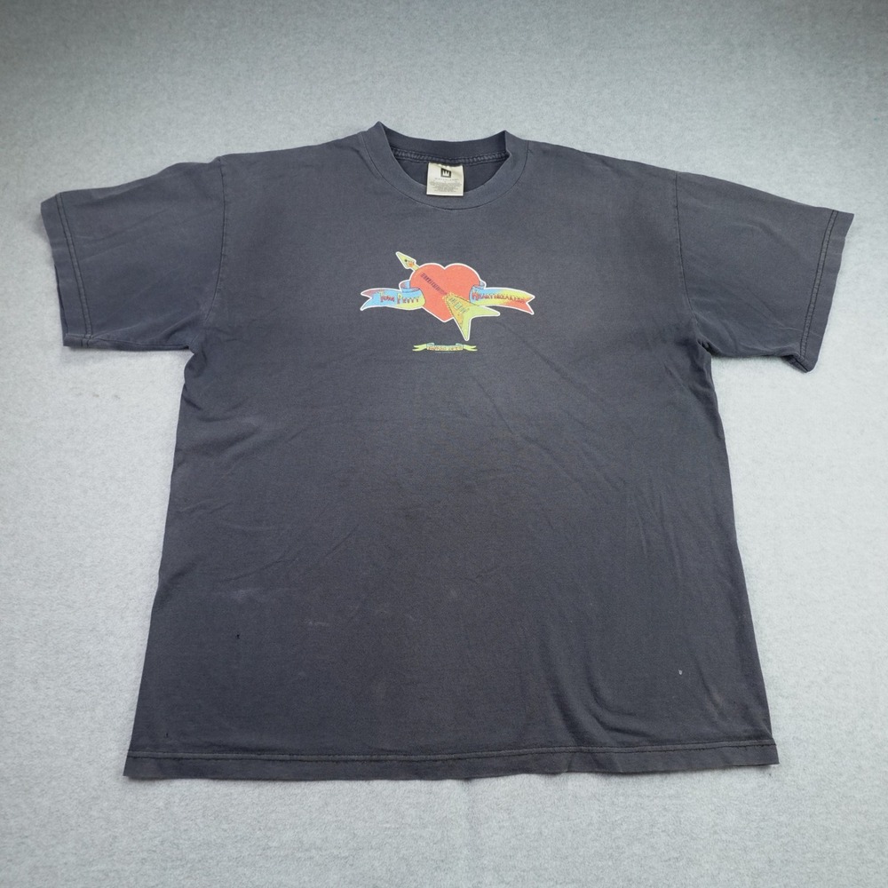 Tom Petty Heartbreakers T-Shirt Mens XL Black Vintage 1999 Graphic Rock Band Tee